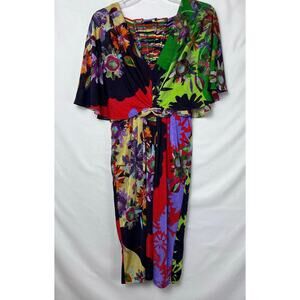 Ranna Gill Women's XS Multicolored Anthropologie Floral Print Sleeveless Dress